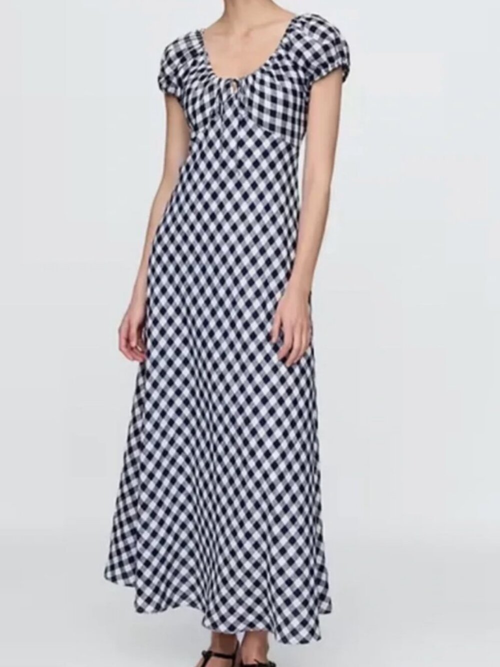 Gap x DOEN Linen Gingham Maxi Dress Sz. S